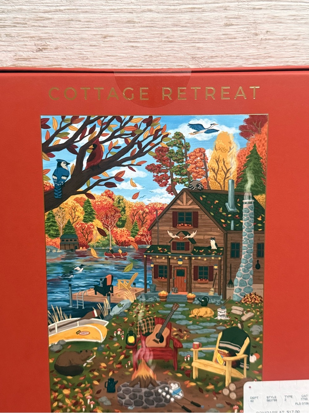 Hobbry Cottage Retreat 1000-Piece Jigsaw Puzzle - Red - Picture 3 of 4